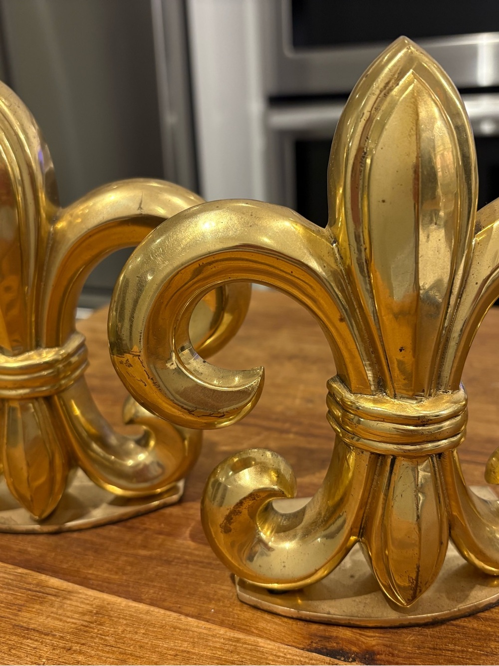Brass Bookends Gold Fleur-de-Lis Decorative Accent Pair - Classic Home Accents